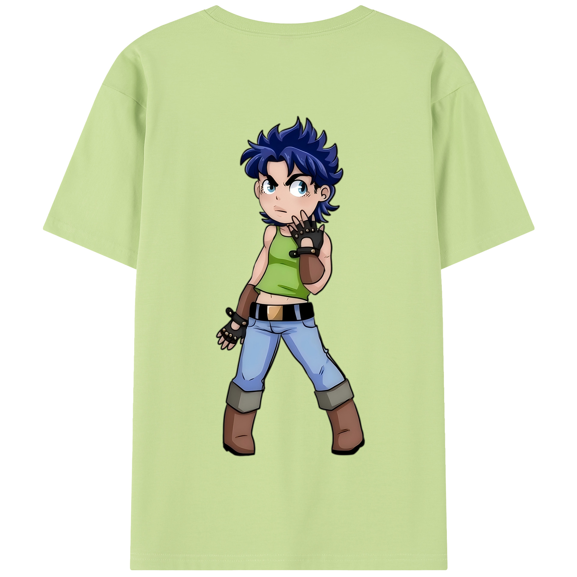 （画像用） ジョジョの奇妙な冒険 広瀨康一 JoJo's Bizarre Adventure Hirose Koichi 綿100％半袖Tシャツ（背面プリント）